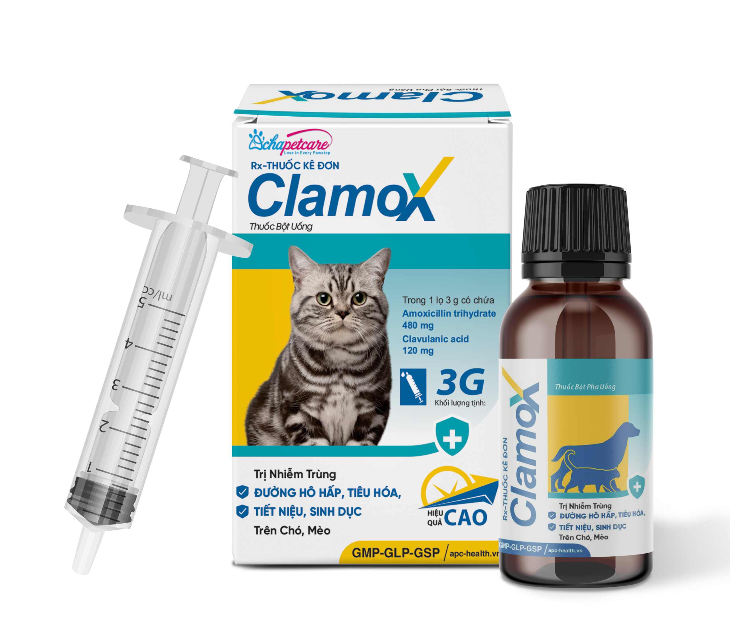 Thuốc bột pha uống CLAMOX trị nhiễm trùng hô hấp, tiêu hóa, tiết niệu (3g)