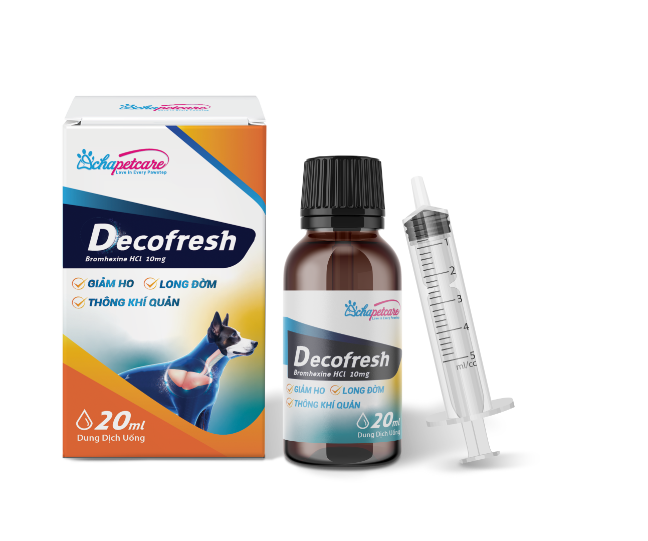 Dung dịch uống DECOFRESH giảm ho, long đờm, thông khí quản (20ml)