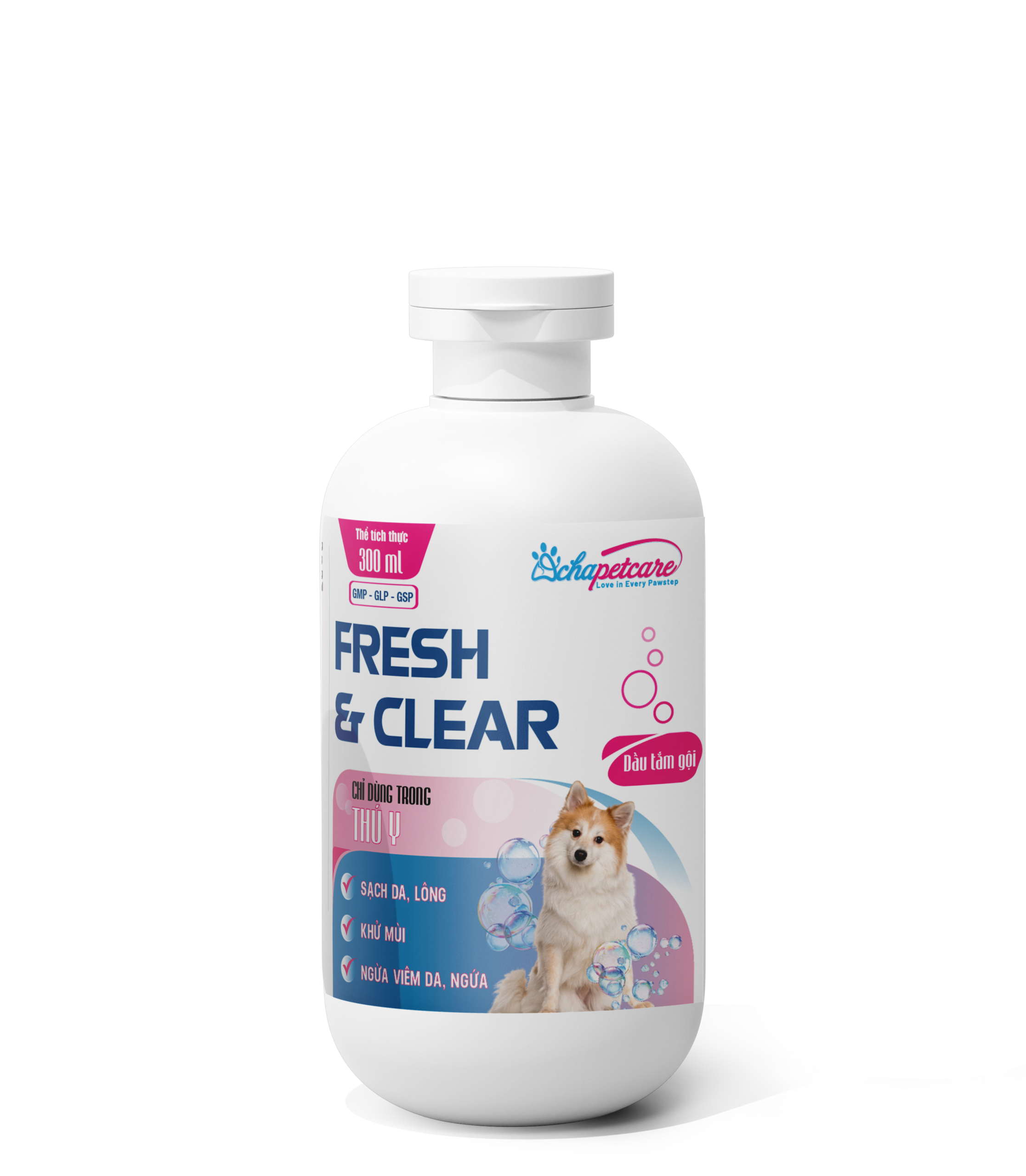 Dầu tắm FRESH & CLEAR sạch da lông, khử mùi, ngừa viêm da ngứa (300ml)