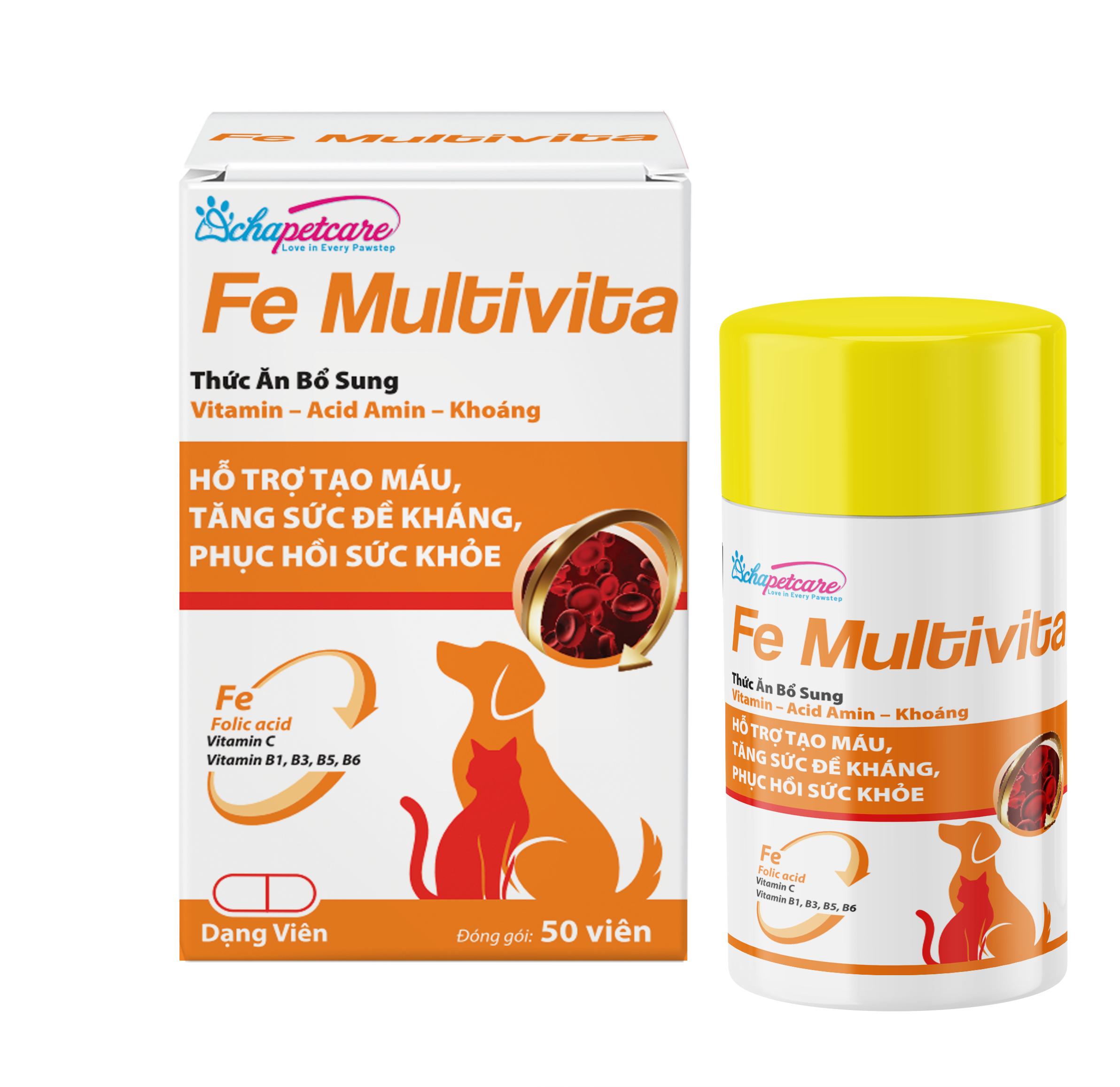 Viên uống Fe Multivita hỗ trợ tạo máu, tăng đề kháng (Hộp 50 viên)