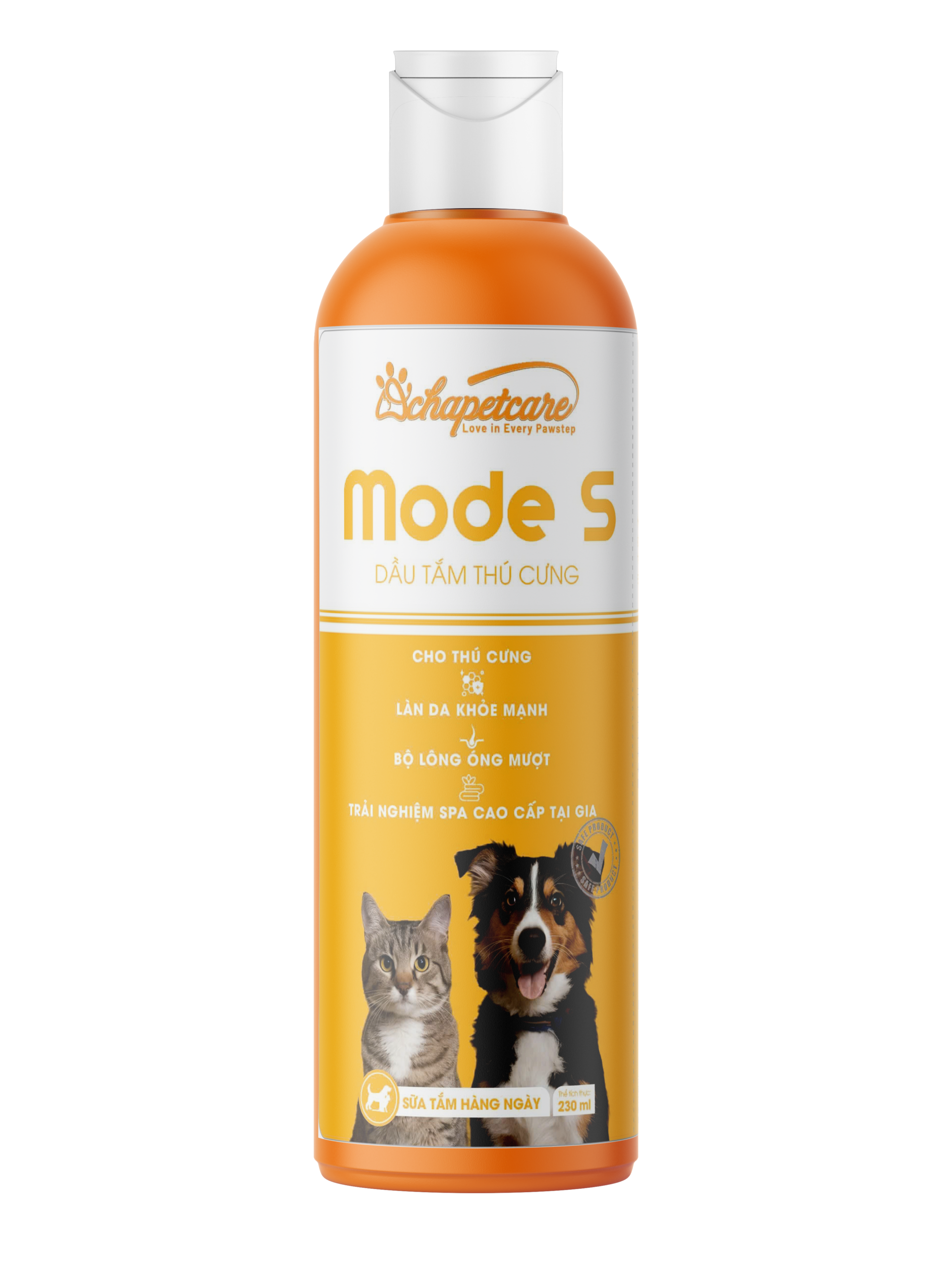 Dầu tắm MODE S cao cấp cho chó mèo, làn da khỏe mạnh, bộ lông óng mượt (230ml)
