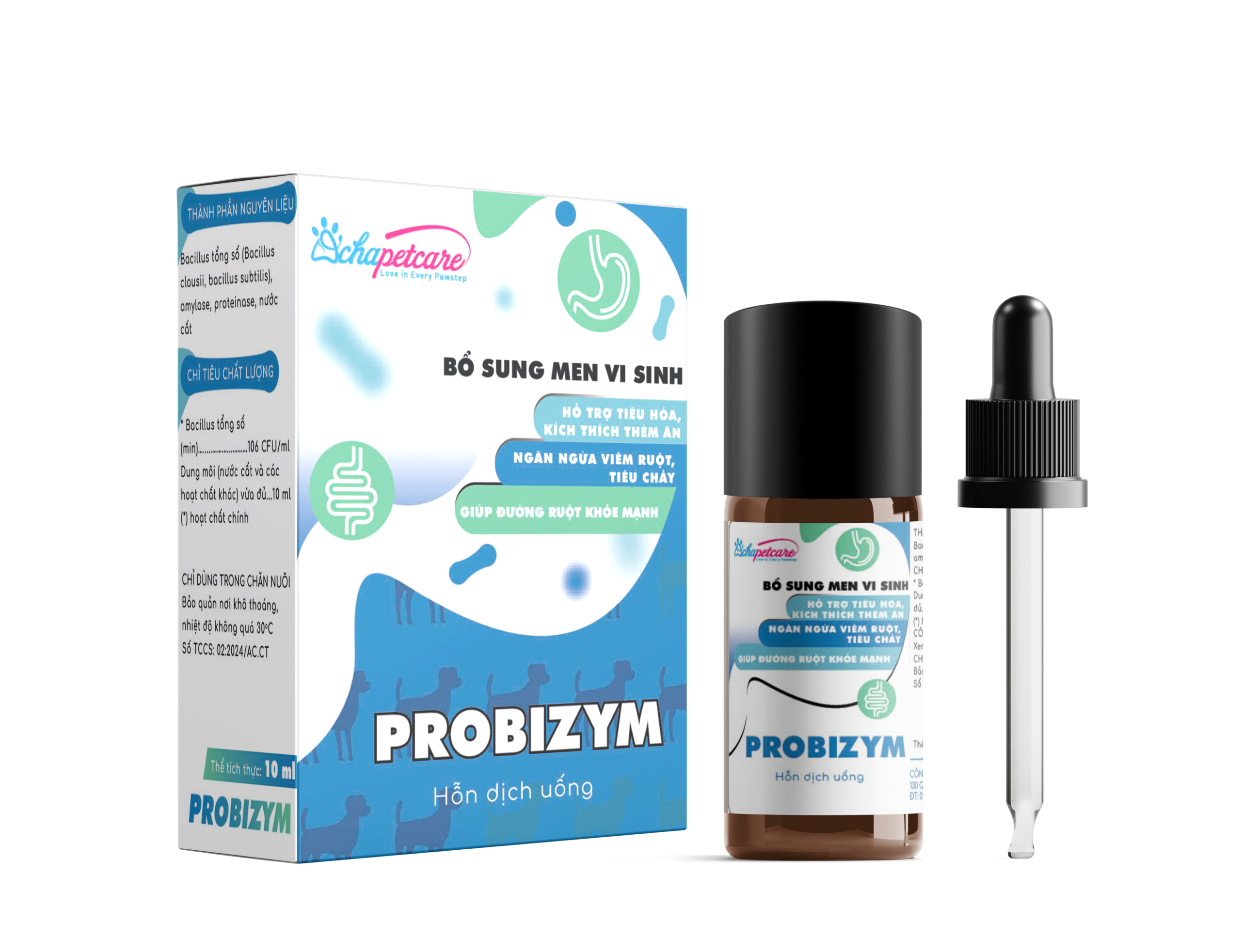 Hỗn dịch uống PROBIZYM hỗ trợ tiêu hóa, đường ruột khỏe mạnh (10 lọ x 10ml)